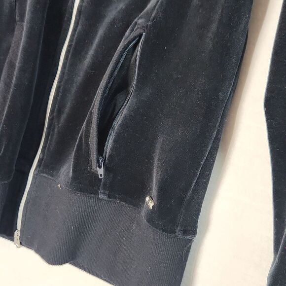 Axcelerate by Speedo Black Velour Track Jacket - Picture 5 of 11